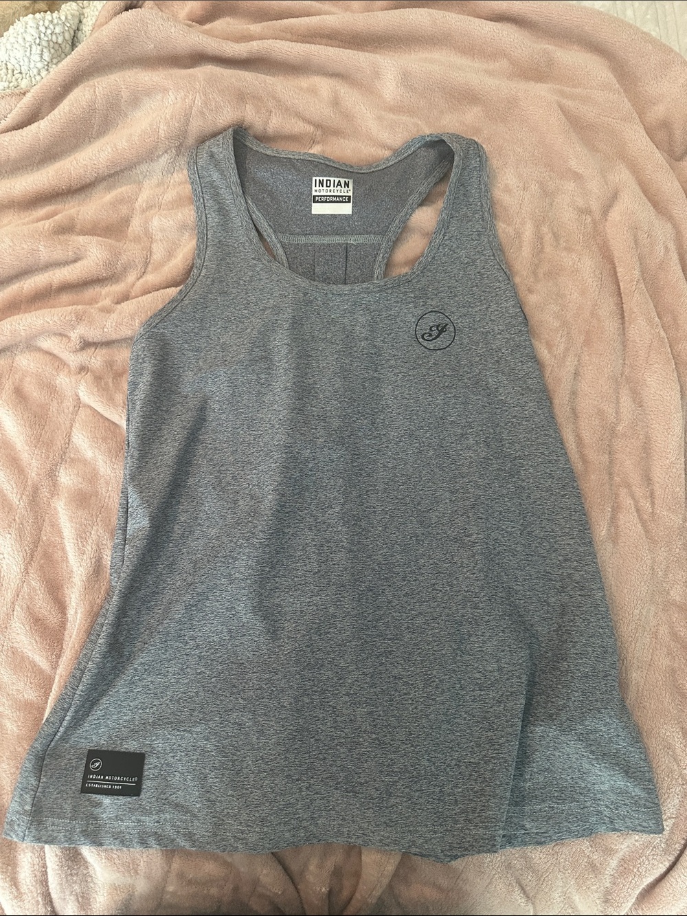 Indian Motorcycle Women’s Gray Racerback Tank Top Bundle &save!